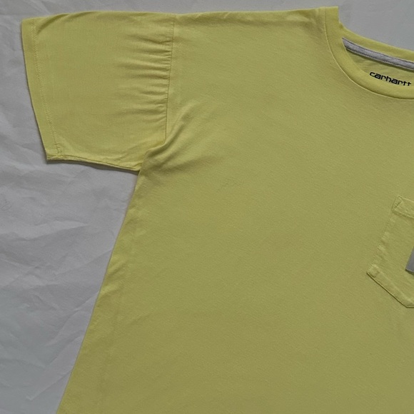 Carhartt WIP Women’s Yellow Pocket T-Shirt - Picture 4 of 9